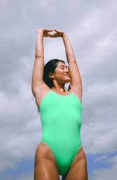 Jackson Tie-Back Onesie - Keylime