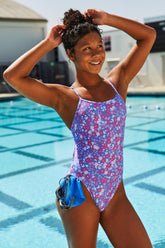 Printed Jackson Tie-Back Onesie - Garden Spot