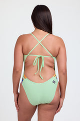 Contrast Gavin Tie-Back Onesie - Mint