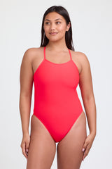 Contrast Gavin Tie-Back Onesie - Strawberry