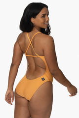 Brandon Fixed-Back Onesie - Kumquat