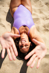 Printed Gavin Tie-Back Onesie - Metallic Mermaidy