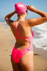 Printed Perry Fixed-Back Onesie - Metallic Shelly