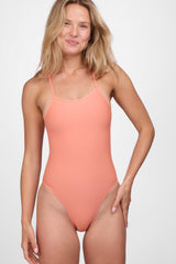 Brandon Fixed-Back Onesie - Tangelo