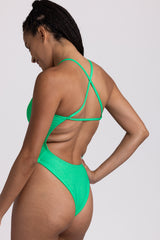 Gabby Fixed-Back Onesie - Keylime