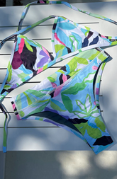 Printed Zoe High-Waist Bottom - Daylily