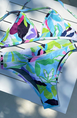 Printed Zoe High-Waist Bottom - Daylily