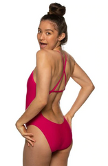 Brandon Fixed-Back Onesie - Dragon Fruit