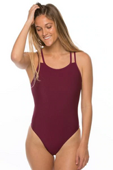 Murray Fixed-Back Onesie - Cabernet