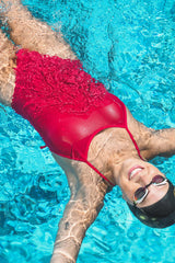 Jackson Tie-Back Onesie - Magenta