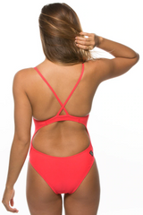 Heath Fixed-Back Onesie - Strawberry