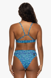 Printed Zoe High-Waist Bottom - Plumeria