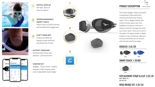 Smart Goggles Set :: FINIS Australia