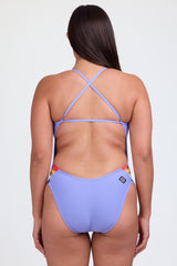 Contrast Julian Fixed-Back Onesie - Lavender Fruits
