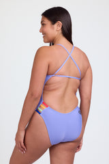 Contrast Julian Fixed-Back Onesie - Lavender Fruits