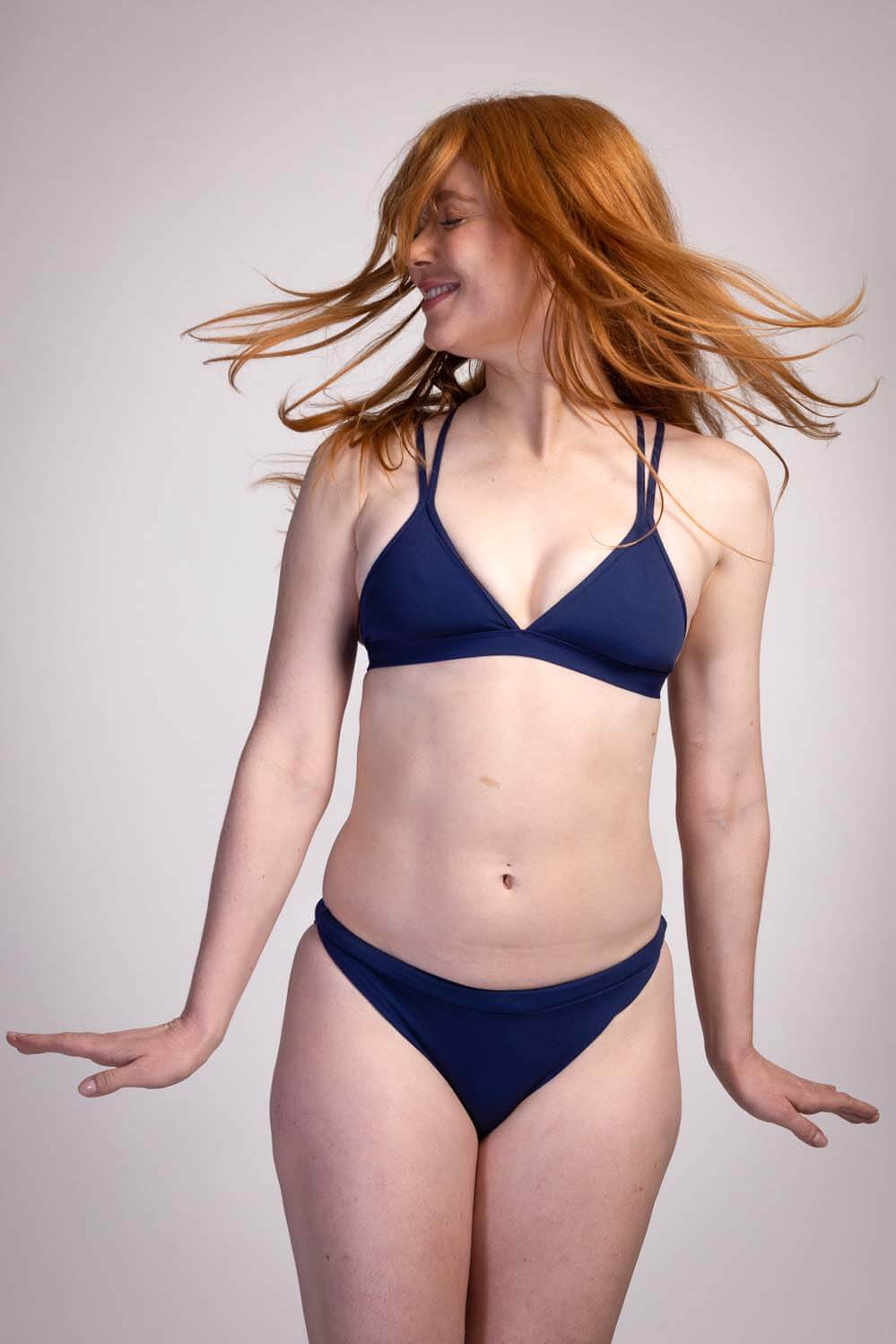 Shara Fixed-Back Top - Navy