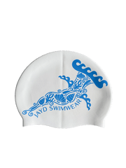 Add a touch of elegance to your swimwear fit with this intricately detailed double sided blue hammer head JAYD Swim Cap, designed to embody the cohesion of the ocean and those who inhabit it.