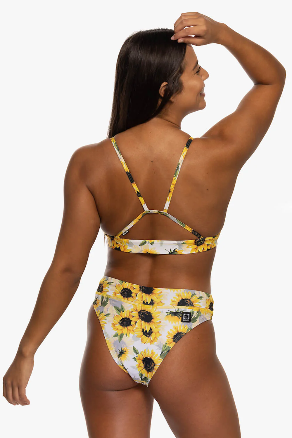 Printed Zoe High-Waist Bottom - Sunflower