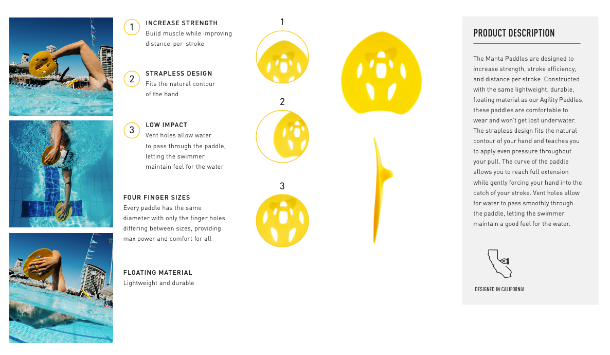 Manta Paddles :: FINIS Australia