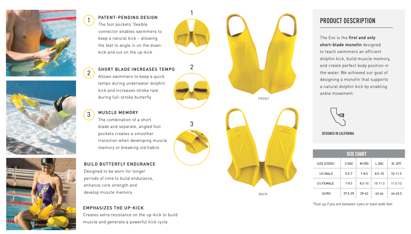 Evo Monofin Black :: FINIS Australia